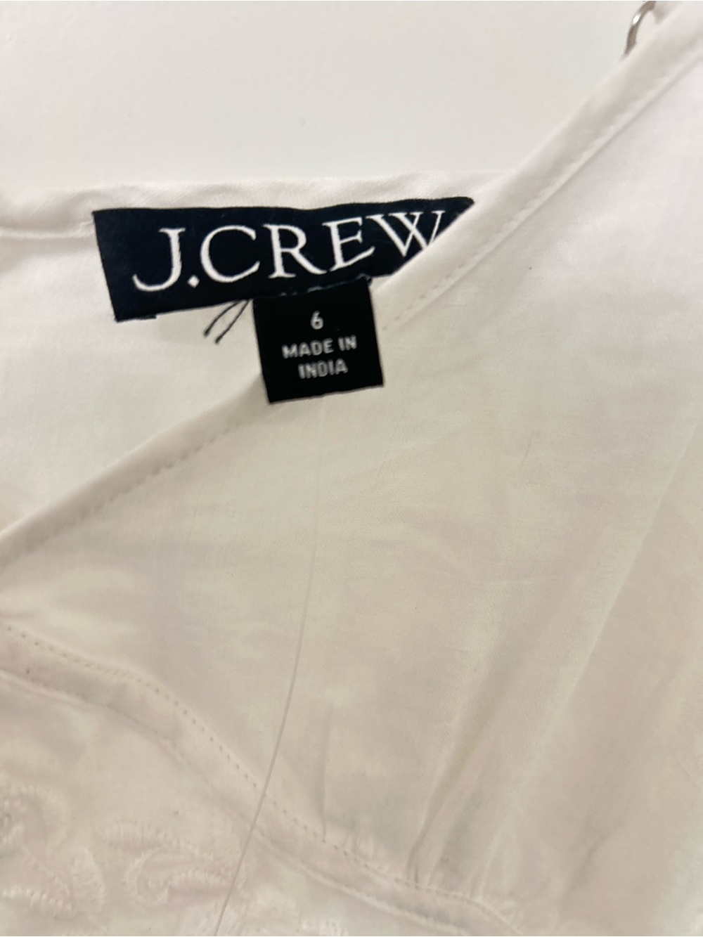 J. Crew White Embroidered Midi Dress NWT - Picture 9 of 10